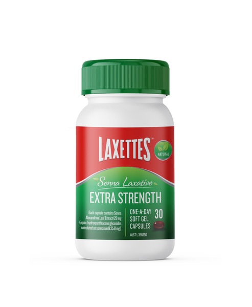Laxettes Senna Laxative Extra Strength Soft Gel 30 Capsules