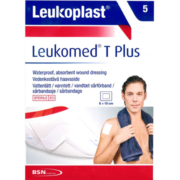 Leukomed T+ Waterproof Wound Dressing 8cmx10cm 5Pack