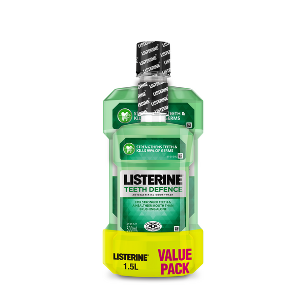 Listerine Teeth Defence Mouthwash Value Pack 1.5L
