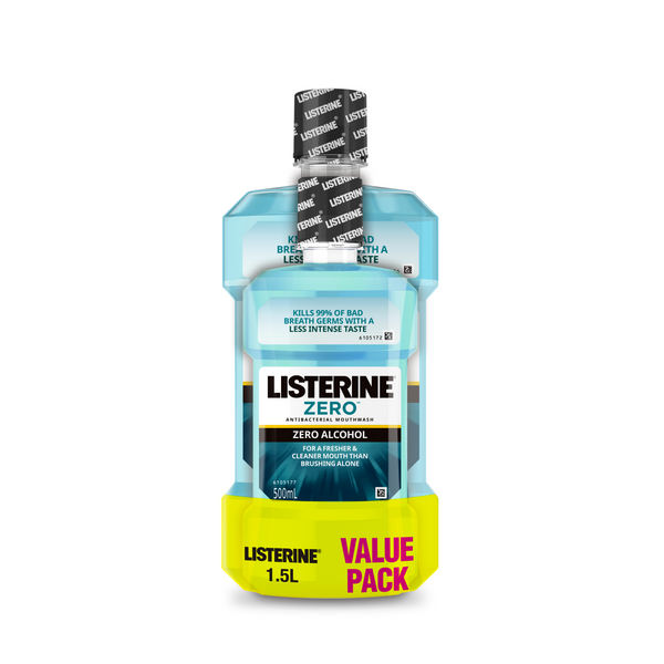 Listerine Zero Alcohol Mouthwash Value Pack 1.5L