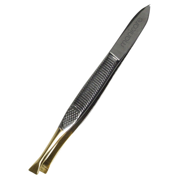 Manicare Slant Tweezers Gold Tipped