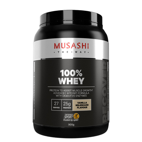 Musashi 100% Whey Vanilla Milkshake 900g