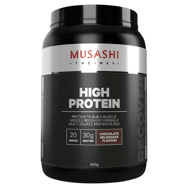 Musashi High Protein Powder Chocolate Milkshake 900g
