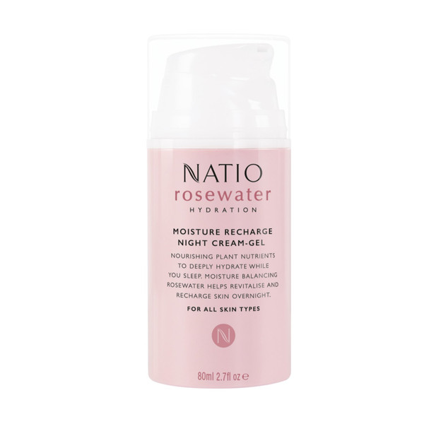 Natio Rosewater Night Cream Gel 80ml