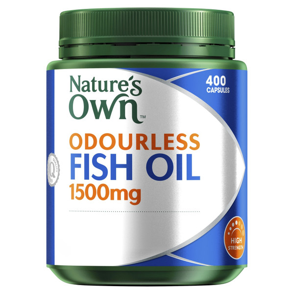 Nature's Own Omega 3 High Strength Odourless Fish Oil 1500 mg x 400 Capsules
