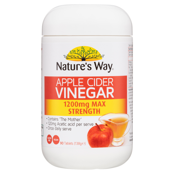 Nature's Way Apple Cider Vinegar Max 1200mg 90 Capsules