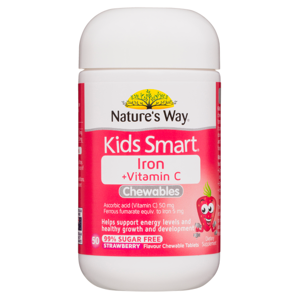 Nature's Way Kids Smart Iron + Vitamin C 50 Chewable Tablets