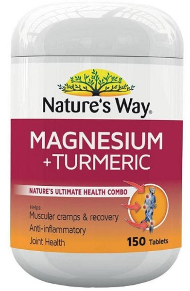 Nature's Way Magnesium + Turmeric 150 Tablets