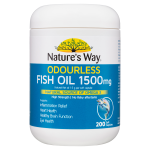 Nature's Way Odourless Fish Oil 1500mg 200 Capsules