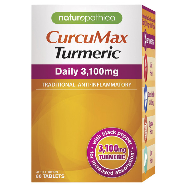 Naturopathica Curcumax Turmeric Daily 3100mg 80 Tablets