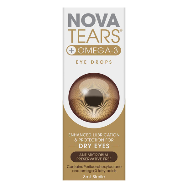 Nova Tears + Omega 3 Lubricating Eye Drops 3ml