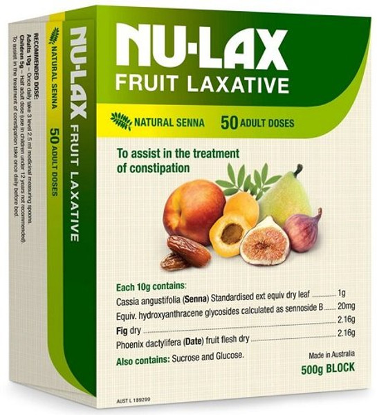 Nulax Fruit Laxative Block 500g