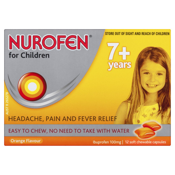 Nurofen For Children 7+ Orange 12 Chews