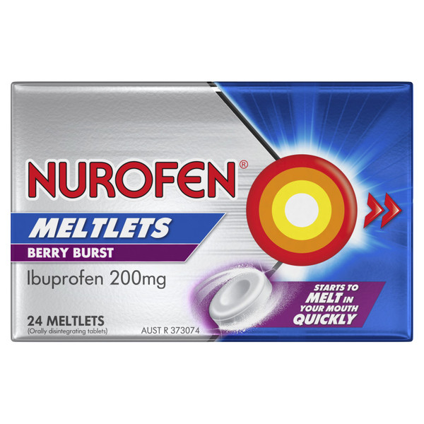 Nurofen Meltlets Berry Burst 200mg 24 Tablets