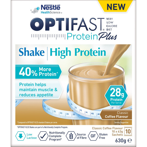 Optifast Protein Plus Shake Coffee 63g 10 Pack