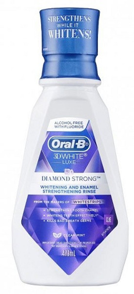 Oral B 3D White Luxe Diamond Strong Mouth Wash 473mL