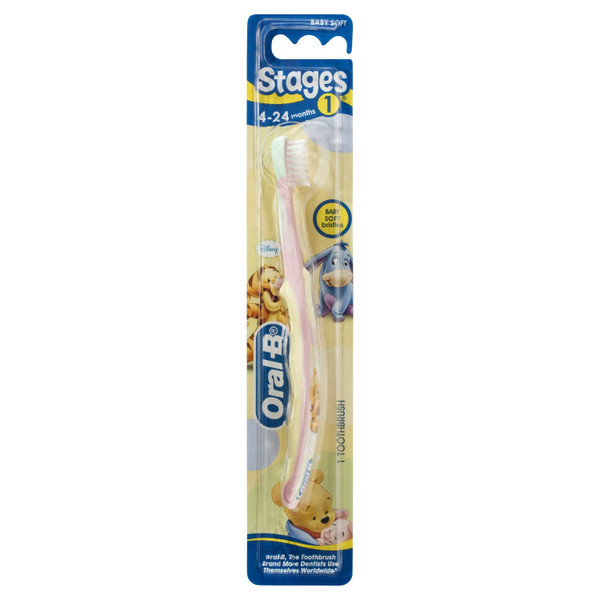Oral-B Stages 1 4-24 Months Baby Toothbrush Soft