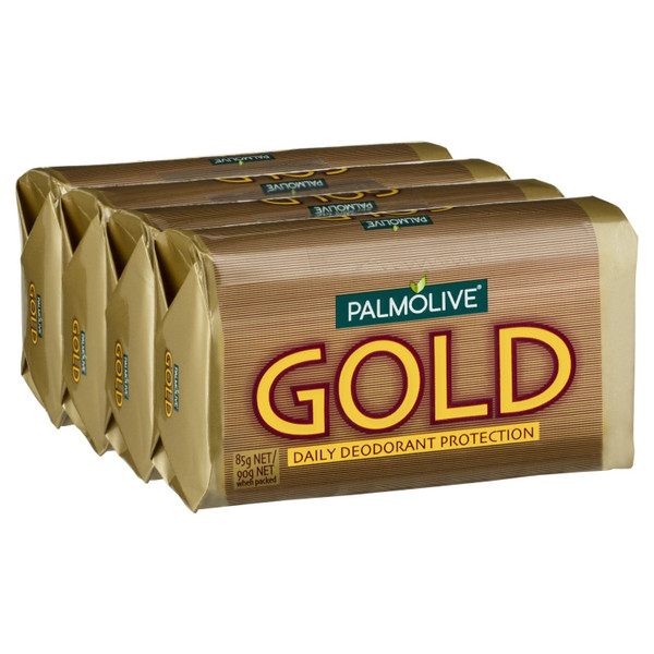 Palmolive Gold Soap Bar Daily Deodorant Protection 4 Pack