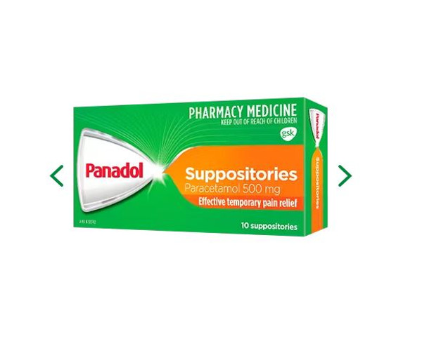 Panadol 500mg 10 Suppositories
