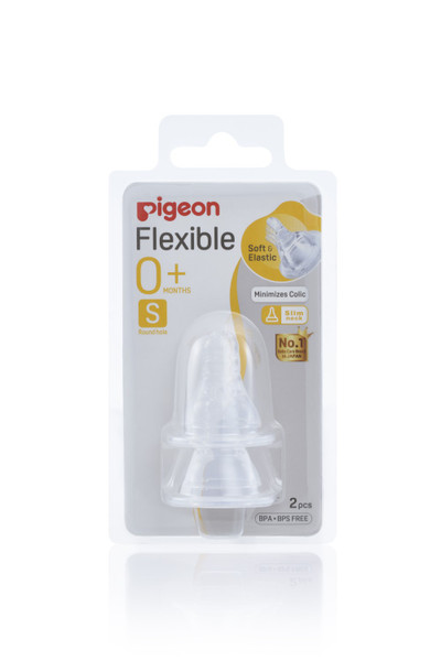 Pigeon Peristaltic Slim Neck Teat Small 2 Pack