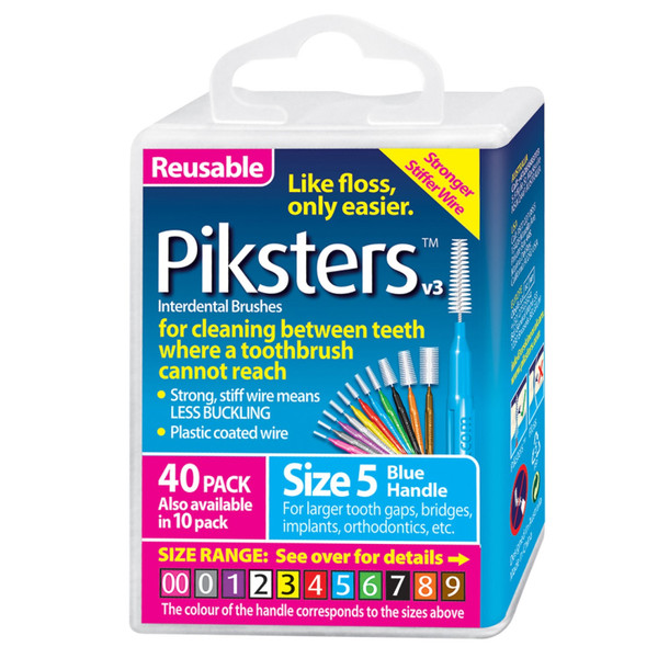 Piksters Interdental Brushes Size 5 40 Pack
