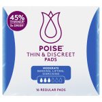 Poise Discreet Pad Regular 16 Pack