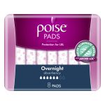 Poise Pad Overnight 8Pk