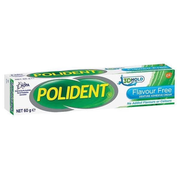 Polident Adhesive Flavour Free 60g