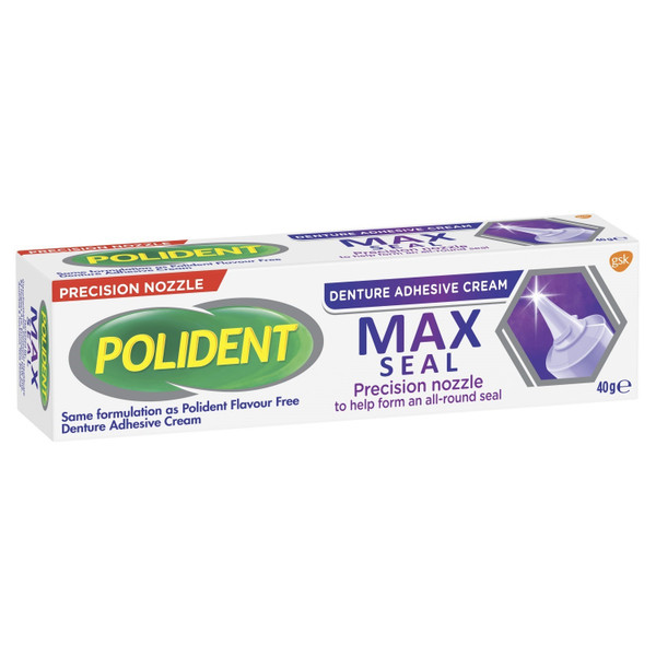 Polident Max Seal Denture Adhesive Cream 40g