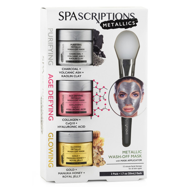 Spascriptions Purifying Age Defying Metallic Masks 3 x 50ml