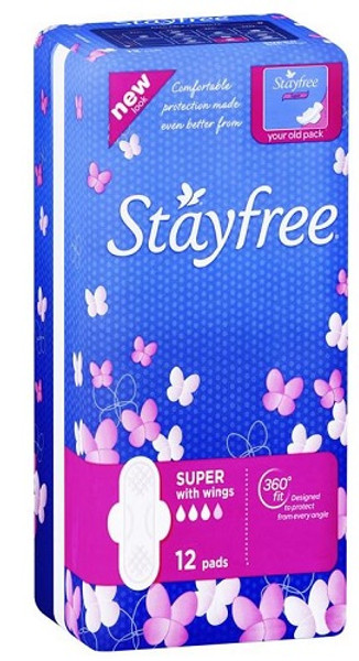 Stayfree Super with Wings 12 Pads