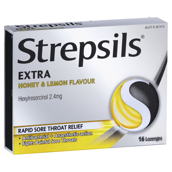 Strepsils Extra Anaesthetic Lozenges Honey & Lemon 16 Pack