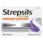 Strepsils Herbal Immune Elderberry Lozenges 16