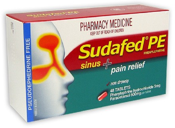 Sudafed Pe Sinus Pain 48 Tablets
