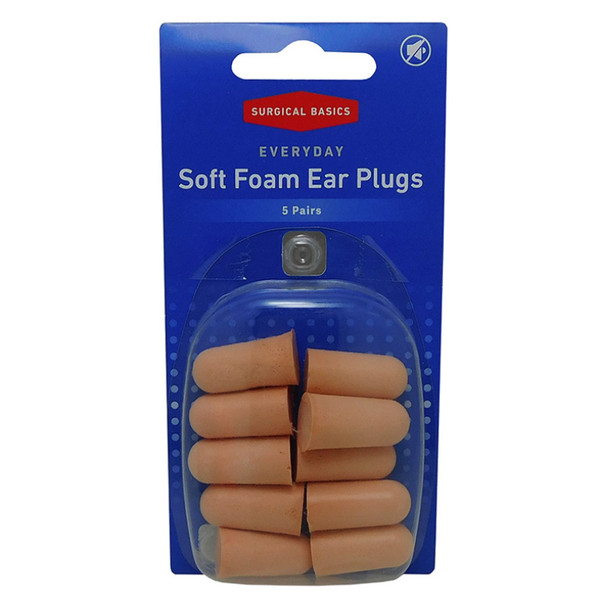 Surgical Basics Everyday Foam Ear Plugs 5 Pairs