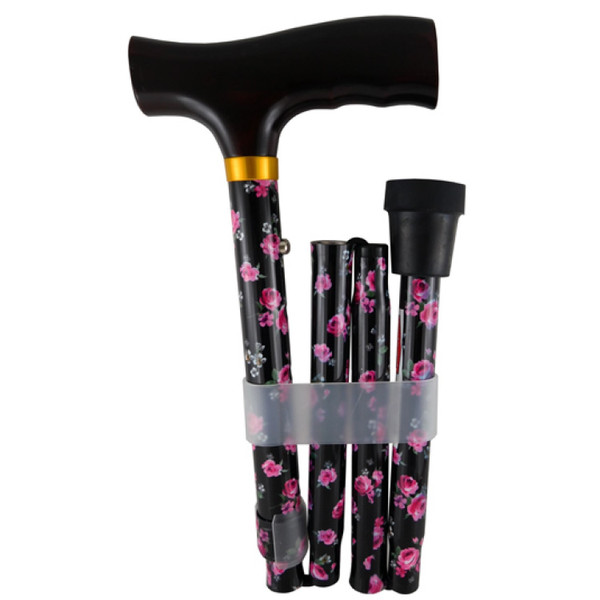 Surgical Basics Walking Stick Foldable Adjustable Rose 83-95cm
