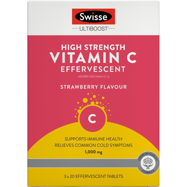 Swisse Ultiboost High Strength Vitamin C Effervescent 60 Tablets