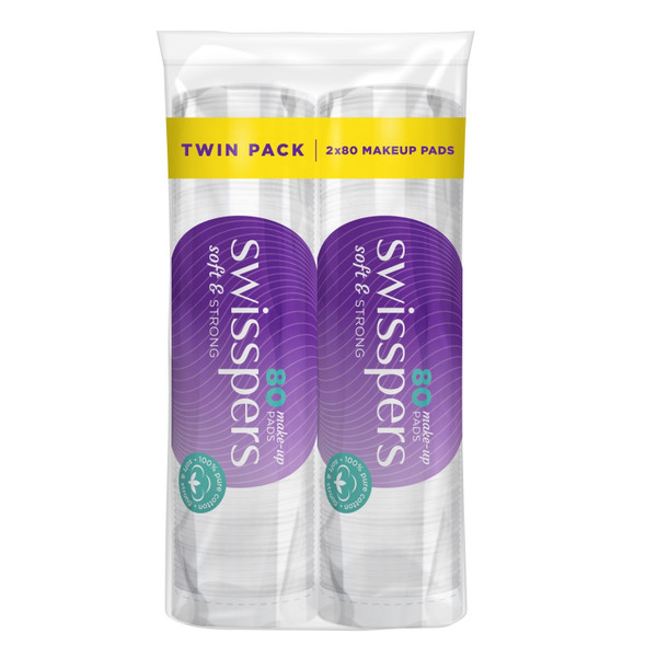 Swisspers Make-Up Pads 2x80 pack