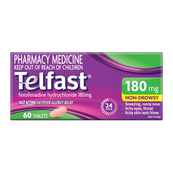Telfast 180mg 60 Tablets