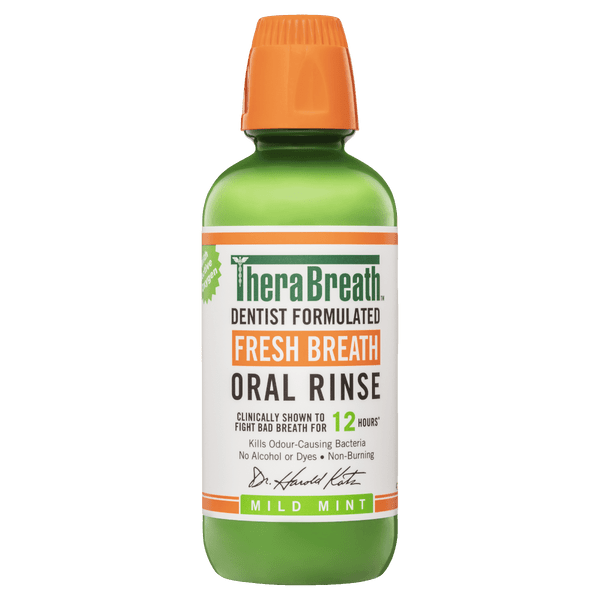TheraBreath Premium Mouthwash Mild Mint 473ml