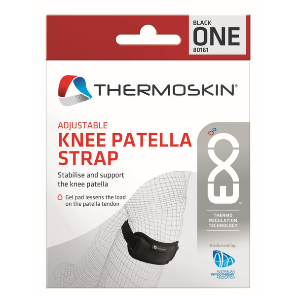 Thermoskin Adjusable Knee Patella Strap Medium Black