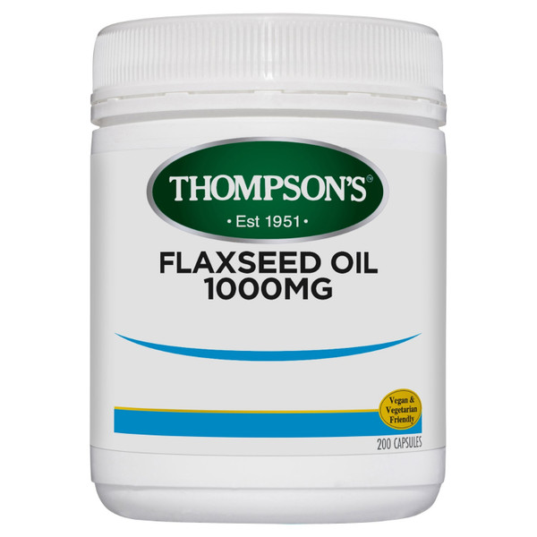 Thompson's Flaxseed Oil 1000mg 200 Capsules