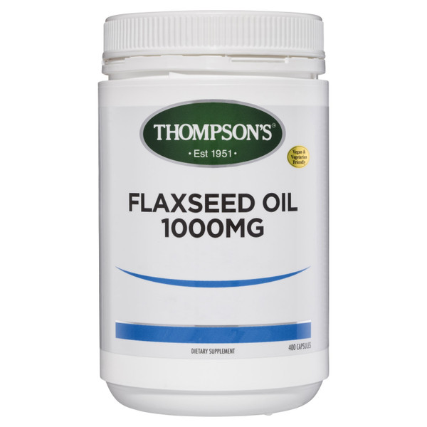 Thompsons Gel-Free Flax Seed Oil 1000mg 400 capsules