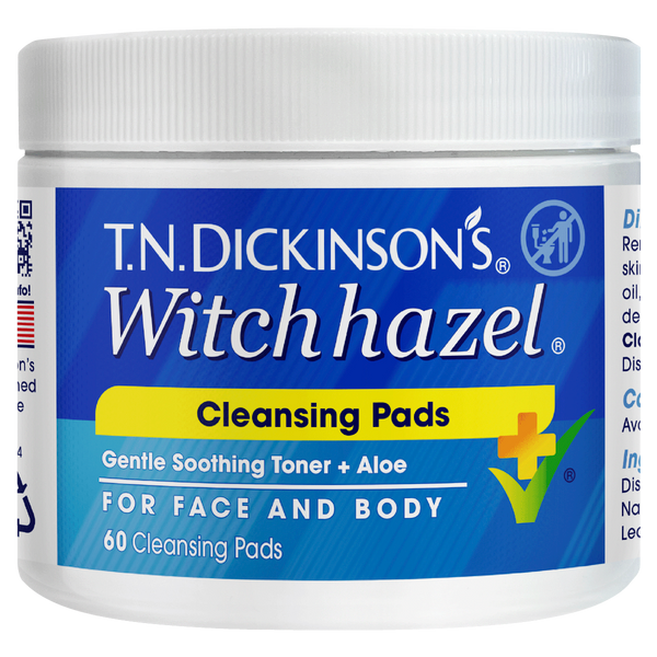 TN Dickinson'S Witch Hazel Wipes 60 Pack