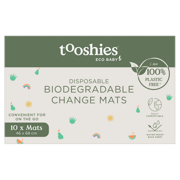 Tooshies ECO Baby Disposable Biodegradable Change Mats 10pk