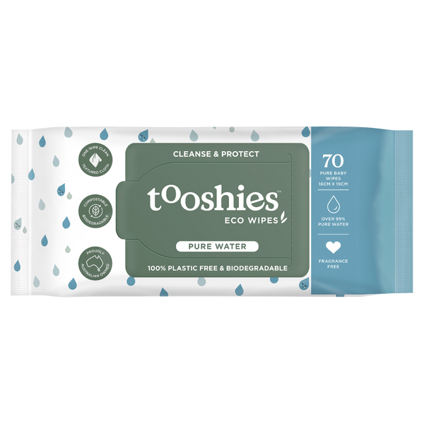 Tooshies ECO Wipes Pure Water Baby Wipes 70pk