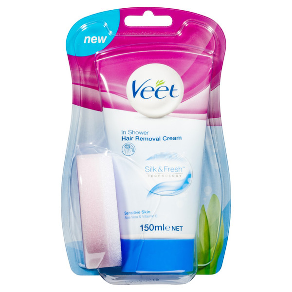 Veet In Shower Hair Removal Cream Sensitive Skin 150g