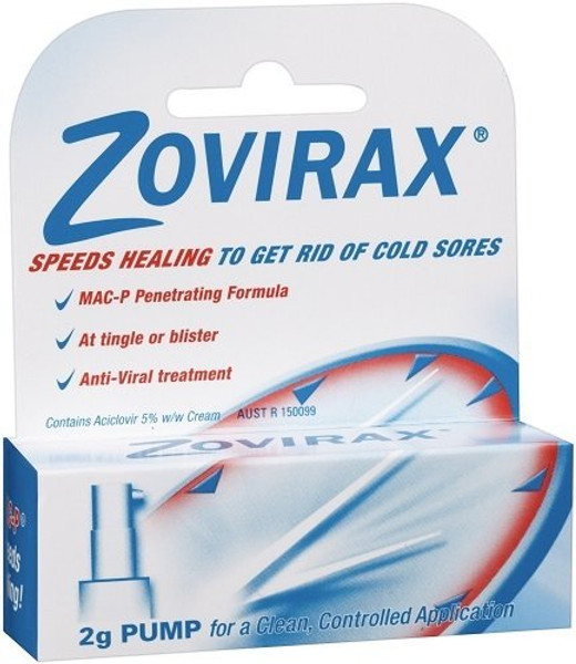Zovirax Antiviral Coldsore Cream Pump 2g